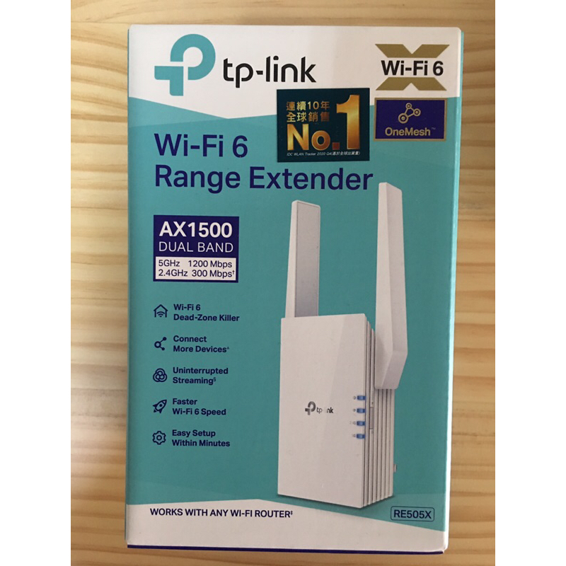 【二手】TP-LINK RE505X AX1500 雙頻無線網路 WiFi 6 訊號延伸器