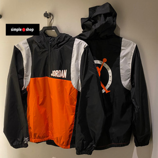 【Simple Shop】NIKE AIR JORDAN 衝鋒衣 衝鋒外套 喬丹 防風外套 黑橘色 DV7601-010