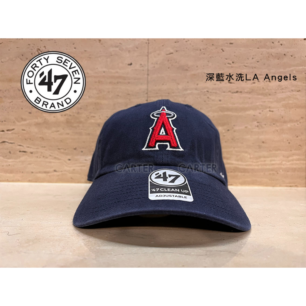 47 Brand LA Angels Dadhat 洛杉磯天使隊深藍水洗日本進口 47老帽軟式 Clean Up 帽型