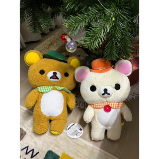 【現貨】San-x 日本景品 Rilakkuma拉拉熊 格子造型帽絨毛45cm 蜜蜂造型 48cm 趴姿造型38cm娃娃