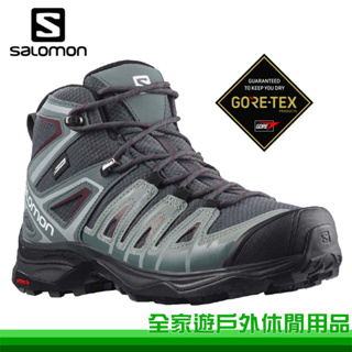 【全家遊戶外】SALOMON 女 X Ultra PIONEER GTX 中筒登山鞋 黑/綠/紅 L47170500