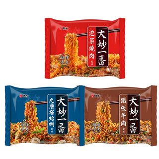 維力大炒一番泡麵 鐵板牛肉 九層塔蛤蜊 泡菜燒肉4包/袋即期到4月6日