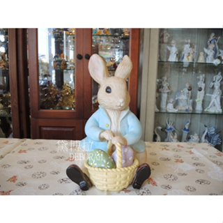 高雄．黛博拉家飾精品． peter rabbit彼得兔比得兔坐姿兔提藍彩蛋存錢筒撲滿擺飾居家擺飾開店送禮