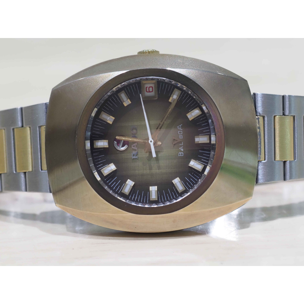 Rado 雷達 1980年 BALBOA 金盤面 鎢鋼殼 古董自動上鍊機械錶