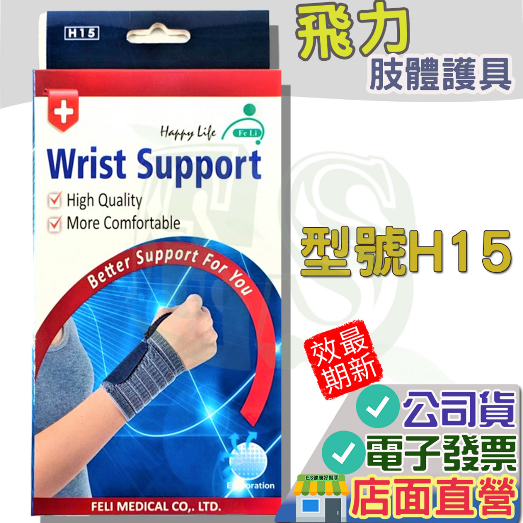 飛力 肢體裝具 H15 全扣式竹炭腕綁帶 護腕 飛力肢體護具 HA系列 Fe Li 飛力醫療 護手