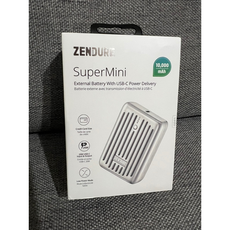 Zendure 10000mAh SuperMini PD 快充行動電源 (日曜銀）