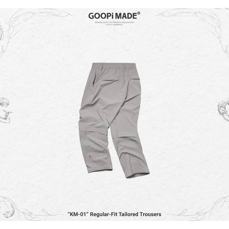 🌟Goopi🌟原價全新2號 “KM-01” Regular-Fit Tailored Trousers - L-Gray