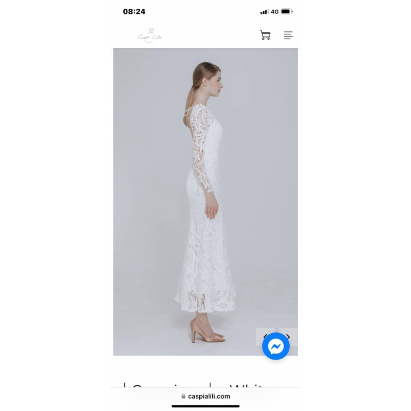 CASPIA LILI全新白色洋裝.輕婚紗尺寸M