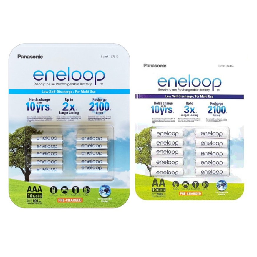 國際牌 新款10年版 eneloop 3號 / 4號 鎳氫充電電池10入裝 1.2V  即可用 COSTCO代購