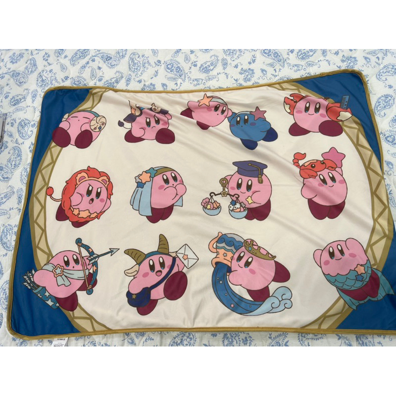 日本 進口 卡比 毛毯 毯子 絨毛 蓋毯 星之卡比 卡比之星 Kirby 12星座 十二星座 趴睡 滿版