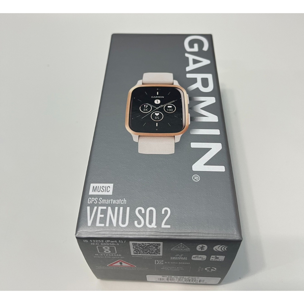 GARMIN VENU SQ 2 Music GPS 智慧腕錶(象牙白)