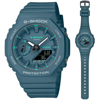 【CASIO 卡西歐】G-SHOCK 縮小版農家橡樹霧面摩登綠配色雙顯錶-綠(GMA-S2100GA-3A)