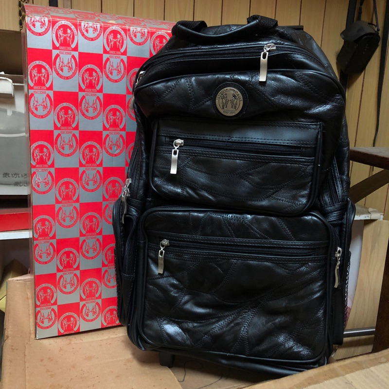 台中面交/全新✨Formosa polo club 小羊皮行李箱 伸縮拉桿 輕旅行 可提可揹可拉 背包 登機箱 旅行袋
