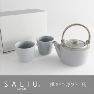 **現貨**日本製SALIU 祥 SYO木製提把茶壺茶杯禮盒 土瓶急須 急須茶壺 附濾網 420ml 新居賀禮