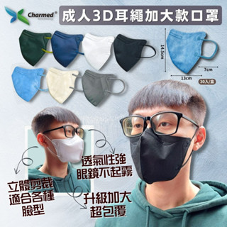 【昌明】現貨 立體成人醫療口罩(30入/ 小顏/加大款) 成人口罩 醫用口罩