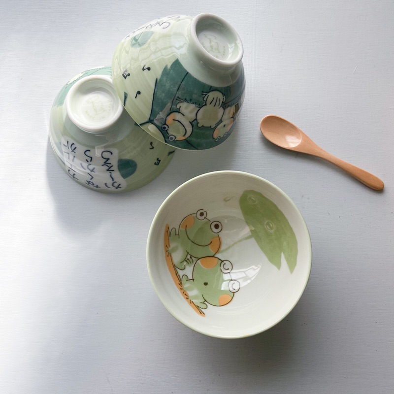 Grandma’s House | 日本製🇯🇵かえる旅行蛙蛙 平安回家青蛙 小飯碗 日本飯碗 高腳碗 輕量飯碗 日本碗盤