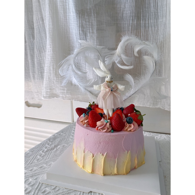 《菓子熊🐻》兔年 布藝兔子 兔子插件 蛋糕裝飾 兔寶寶 插牌 擺件 娃娃 布偶 公主風蛋糕 週歲蛋糕 杯子蛋糕插件
