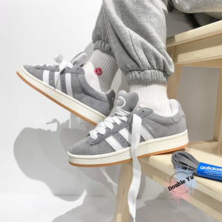 DY• ADIDAS OG CAMPUS 00S 灰色 奶油焦糖底 厚鞋舌 麂皮 經典 三葉草 男女鞋 HQ8707
