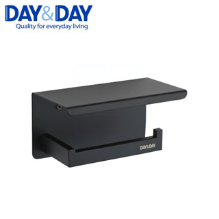 《DAY&DAY 日日》霧黑 304不鏽鋼 手機及捲筒衛生紙架 C0039BK 上方附設置物平臺 捲筒式衛生紙 臺灣製造