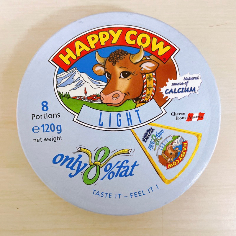 [ 歡迎自取 ] HAPPY COW 快樂牛低脂乾酪/快樂牛原味乾酪 即時原味乳酪 零食起司 奧地利 120g/盒㊣