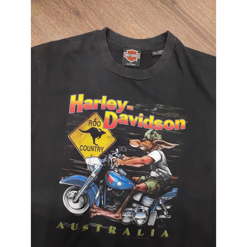 Harley australia 澳洲 袋鼠 哈雷 古著 澳洲製 vintage T-shirt