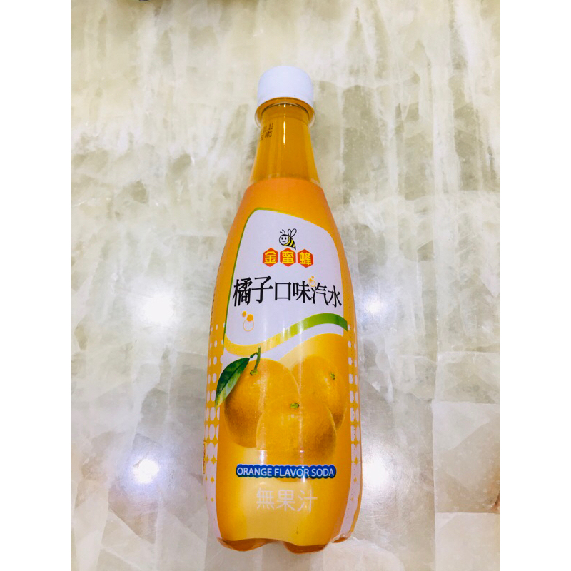 金蜜蜂 橘子汽水(500ml/瓶)