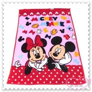 ♥小公主日本精品♥ Disney Mickey&Minnie 米奇米妮 毛毯 被毯 單人毯 冷氣披肩毯12338801