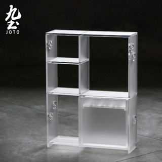 九土亞克力磨砂博古架多寶閣簡約博古架中式茶具收納架置物架茶具復古展示架禪意茶道配件軟裝搭配居家空間裝飾擺件PJR0096