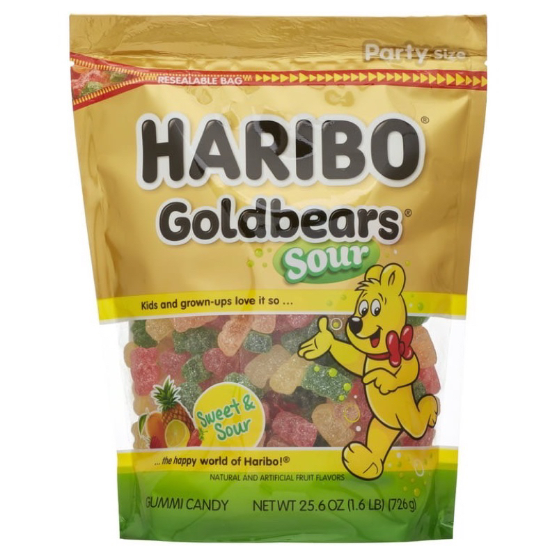 新包裝🍐🛒 干貝熊酸酸糖Haribo Gold-Bears Sour Original Gummi Candies