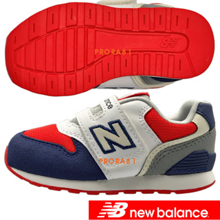New Balance IZ996XE3 白X藍X紅 魔鬼氈免綁帶運動鞋【幼童尺寸12-16㎝】202NB