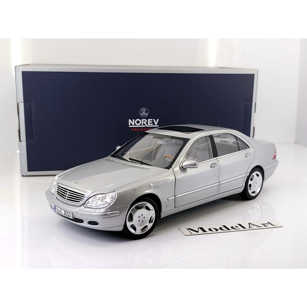 【模型車藝】1/18 Norev Mercedes-Benz S-Class S600 1998(W220)銀【全可開】