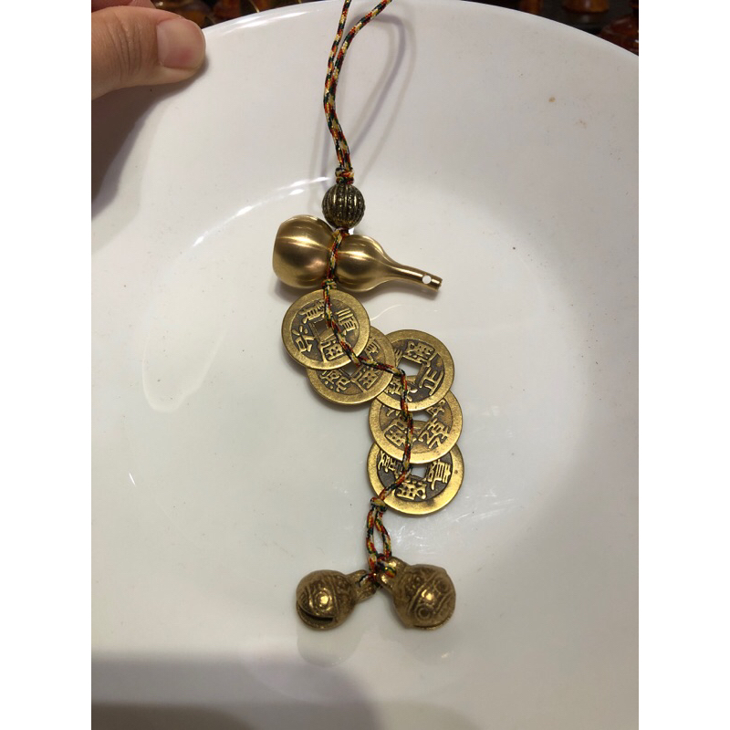 【心樂坊❤️葫蘆掛飾🎁】虎鈴五色線葫蘆 黑曜葫蘆掛飾 車掛 五色水晶葫蘆掛飾 五行水晶掛飾 葫蘆中國結避邪擋煞鎮宅 葫蘆