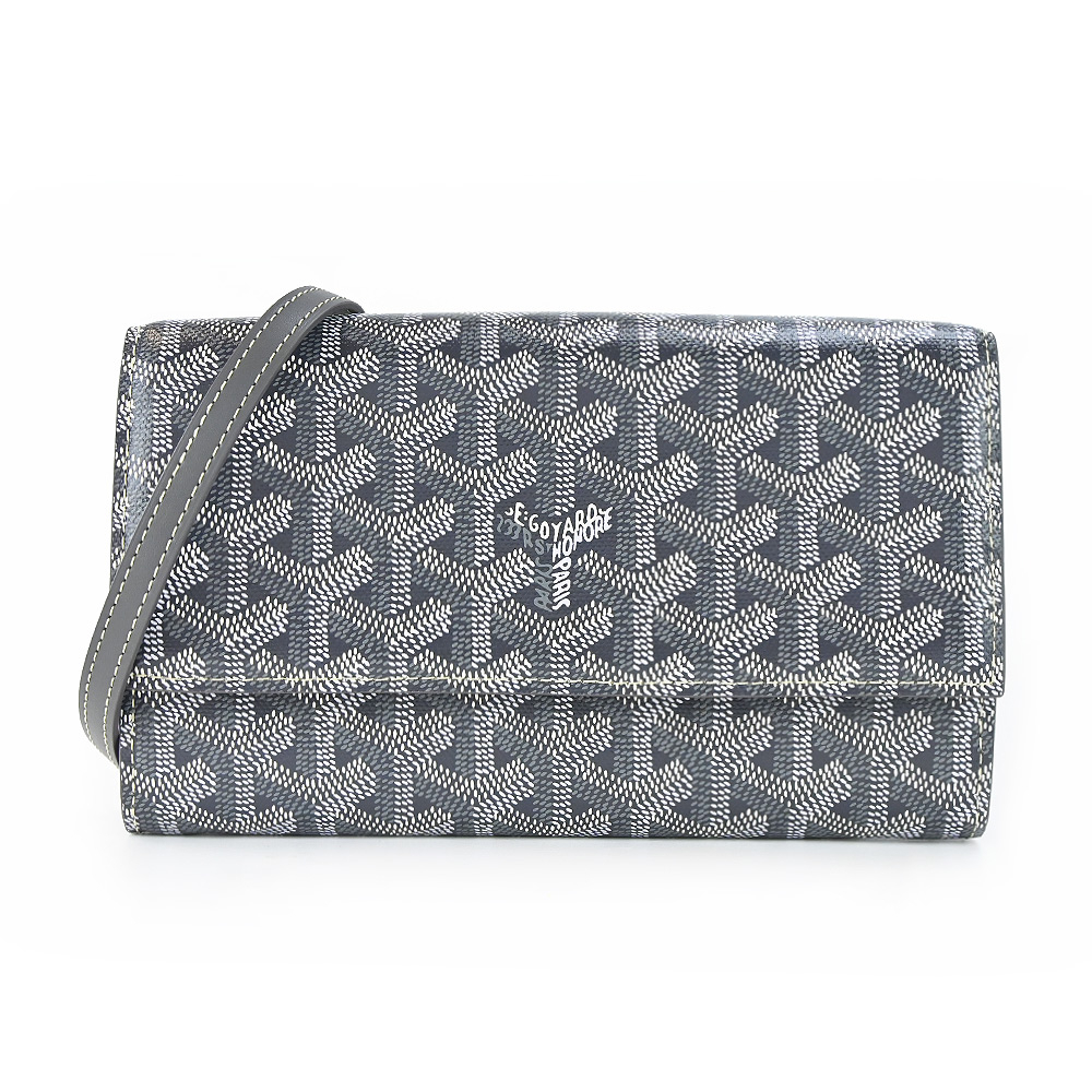 GOYARD Varenne 經典LOGO防水帆布翻蓋WOC斜背包-灰｜100%原廠真品｜JS Maxx官方旗艦館