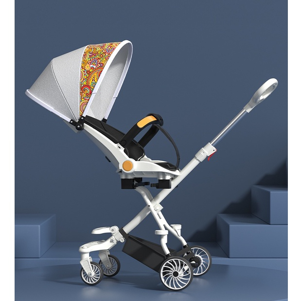 【免運】2023新款遛娃神器手推車簡易嬰兒推車輕便可折疊可坐可躺溜娃寶寶推車
