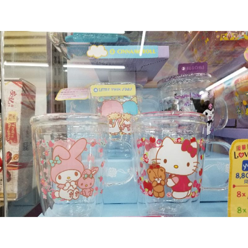 香港 7-11 Sanrio 三麗鷗雙層玻璃杯連杯蓋