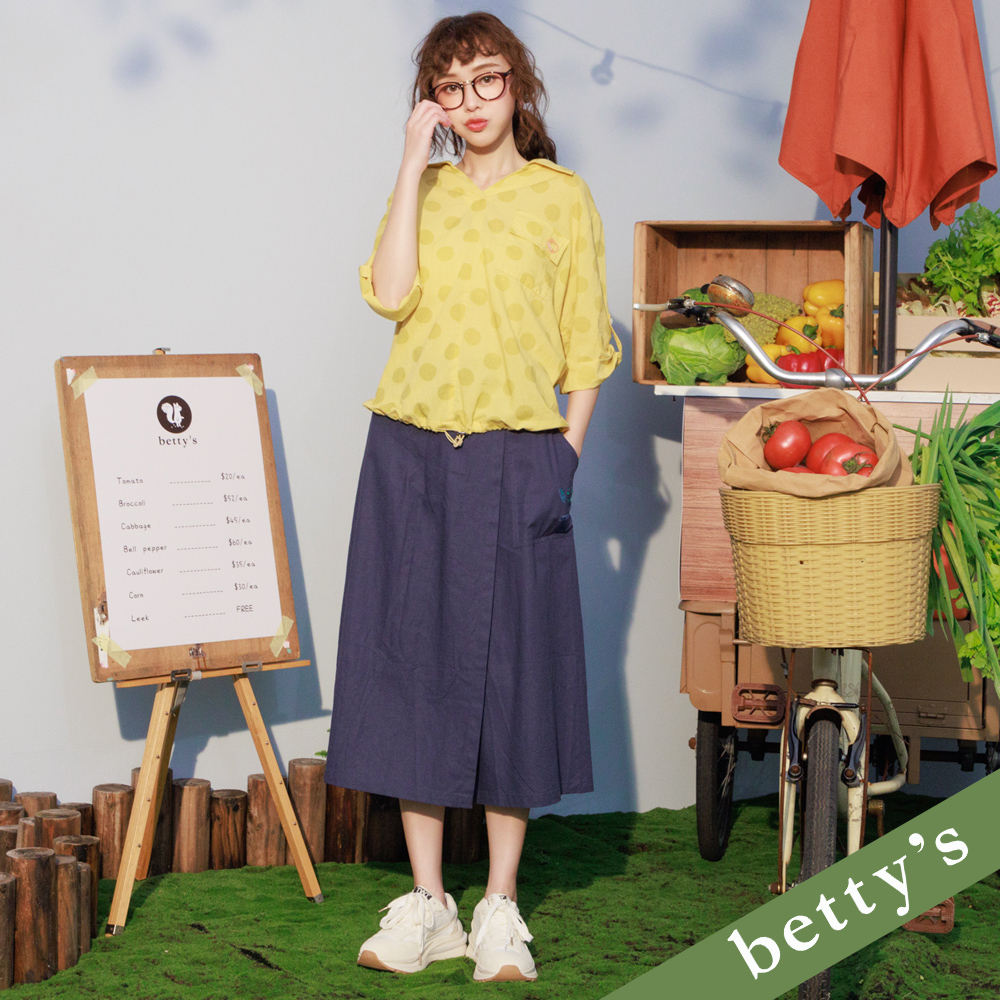 betty’s貝蒂思(21)仙人掌牛仔片褲裙(深藍色)