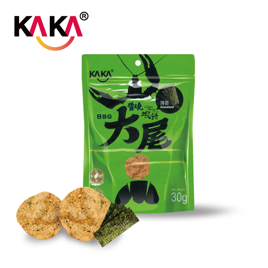 KAKA 大尾醬燒蝦餅 30g 海苔