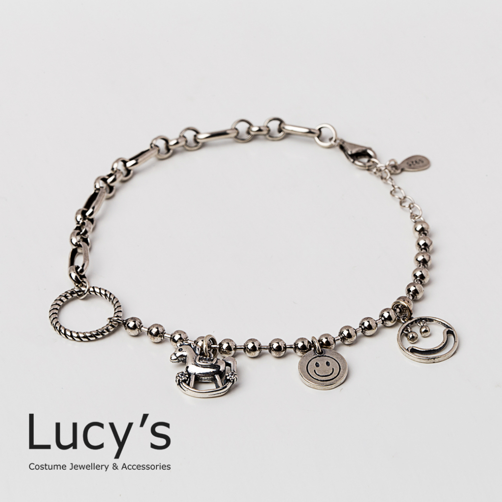 Lucy's 925純銀 微笑木馬 手鍊 (77066)