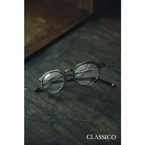 CLASSICO M25N C2 (琥珀) 眼鏡屋 鈦金屬 復古框 純鈦 文青 膠框 手工眼鏡 金屬眼鏡 手造眼鏡 職人