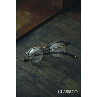 CLASSICO M25N C2 (琥珀) 眼鏡屋 鈦金屬 復古框 純鈦 文青 膠框 手工眼鏡 金屬眼鏡 手造眼鏡 職人