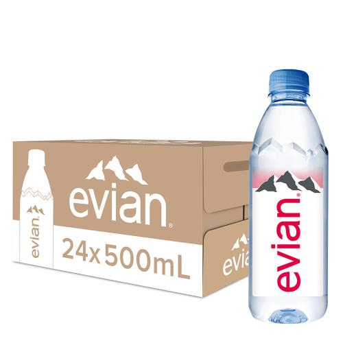 『免運現貨』evian依雲天然礦泉水(500ml/24入/寶特瓶)X1箱