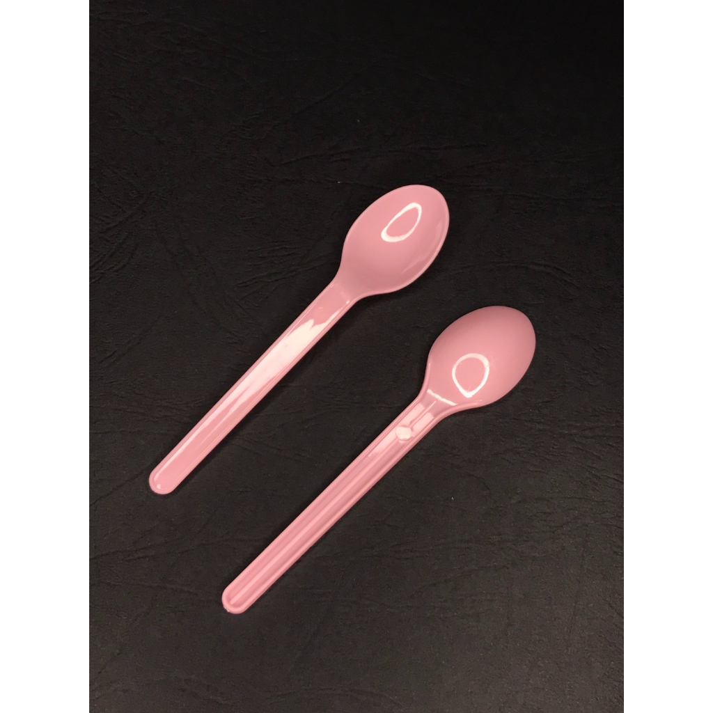粉紅色 小茶匙 塑膠 PP 一次性 免洗 小湯匙 布丁湯匙 果凍湯匙（200入）
