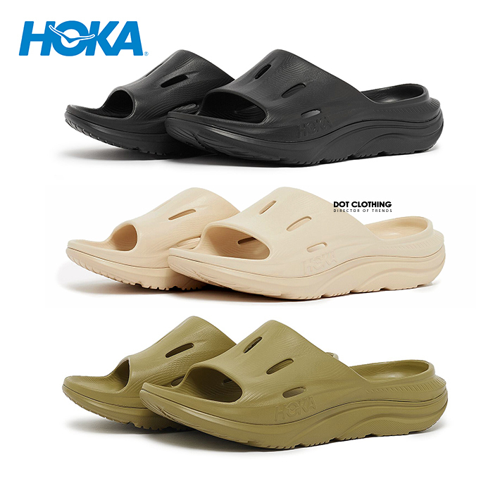 HOKA ORA Recovery Slide 3 恢復拖鞋 黑 流沙 墨綠 HO1135061BBLC DOT聚點