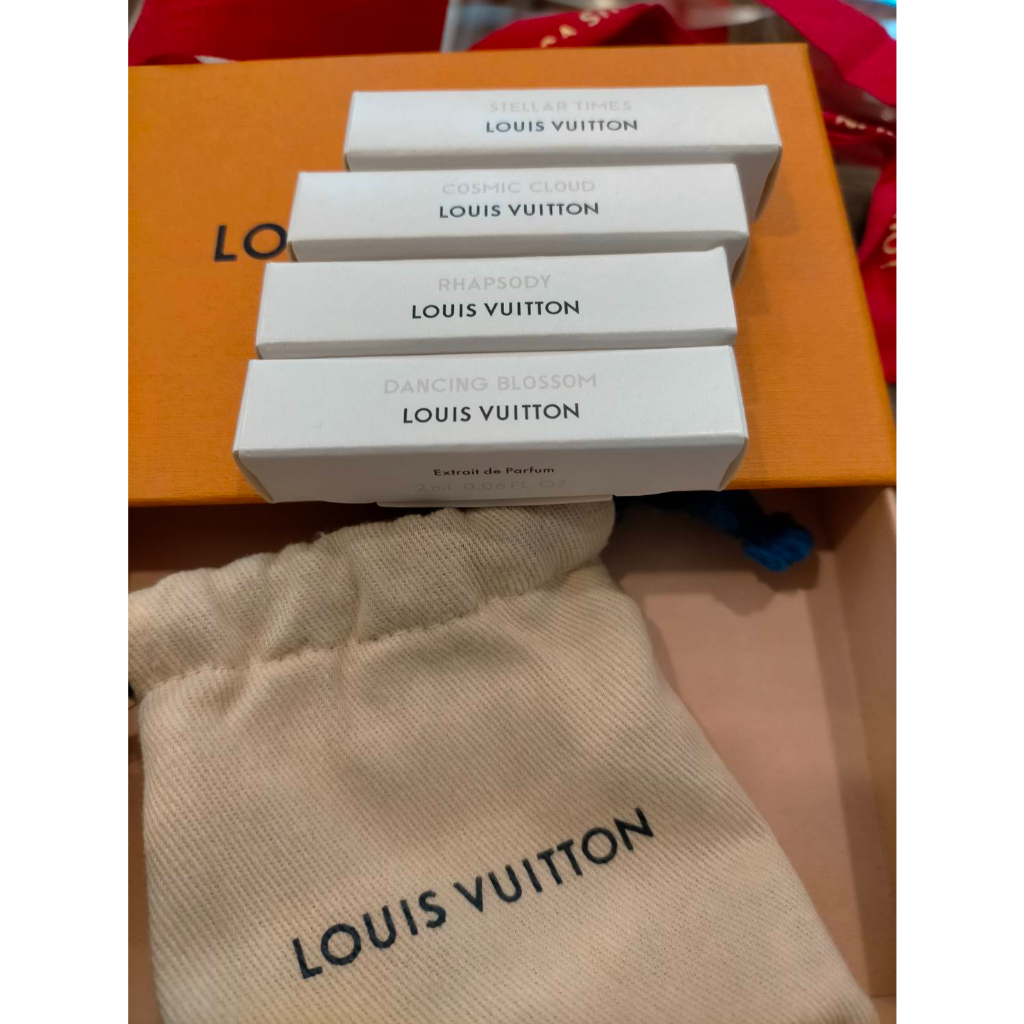 Louis Vuitton  Les Extracts 系列 試管小香水 2ml*4款 （含盒&amp;小布袋) LV香水 原廠