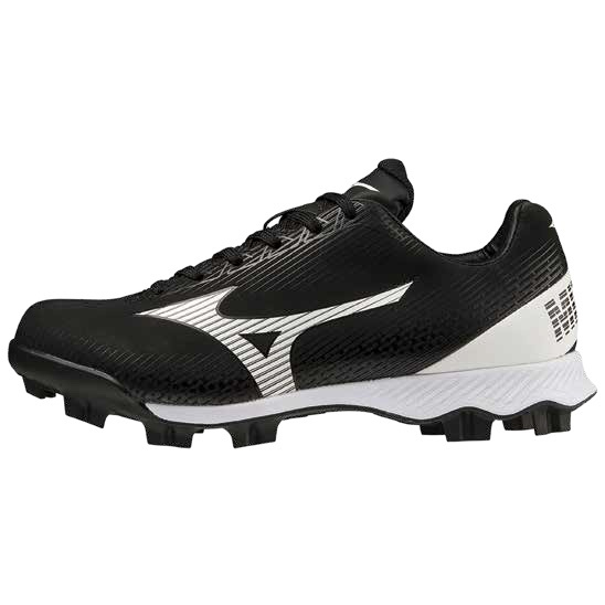 美津濃 MIZUNO 兒童棒球鞋膠釘鞋 WAVE LIGHTREVO Jr. 11GP225709棒壘球鞋 黑色