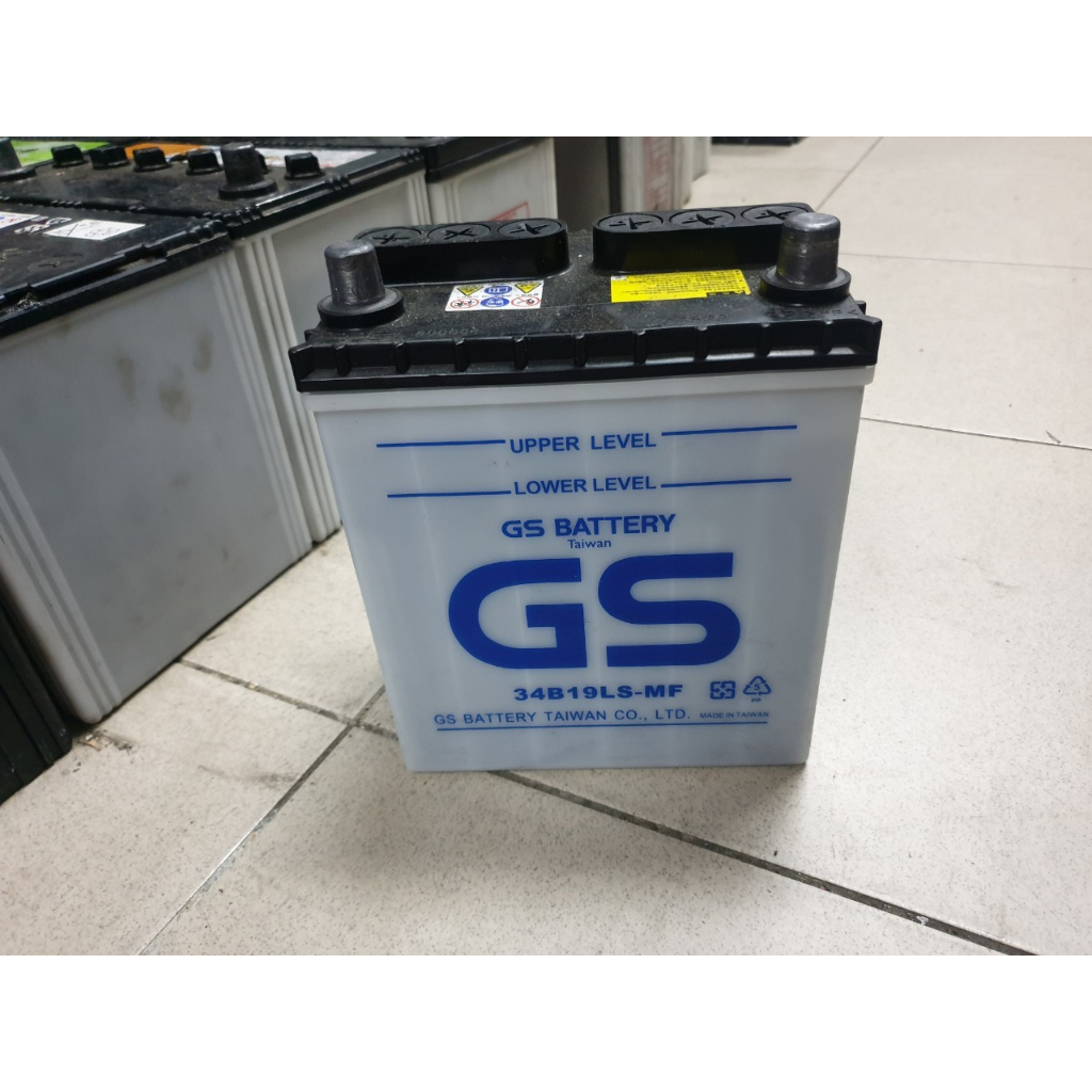 (二手中古電池) GS 34B19LS-MF 加水式汽車電池 數值漂亮，品項優