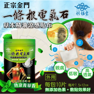 🔥免運 x 蝦幣回饋🔥炫煬堂 第二代電氣石舒緩貼布 電氣石草本精油涼感貼布(10片/包) 新增珍貴一條根 低敏 親膚