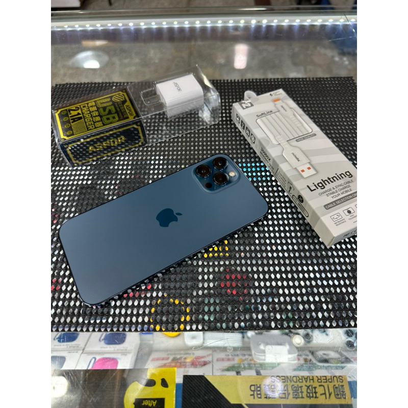 【二手/極新/6.7吋】9成新Apple iPhone 12 pro max 256g 藍【電池健康程度80%/已過保固