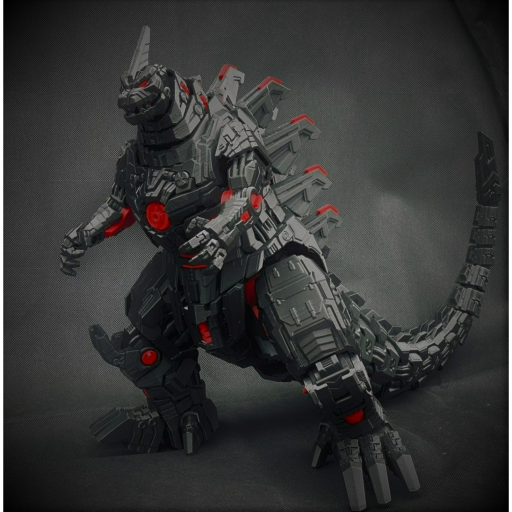 [代友刊登] 3D列印 訂製品 黑紅色 核子龍 ATOMIC DRAGON Black 把怪獸之王 哥吉拉 改成機械暴龍