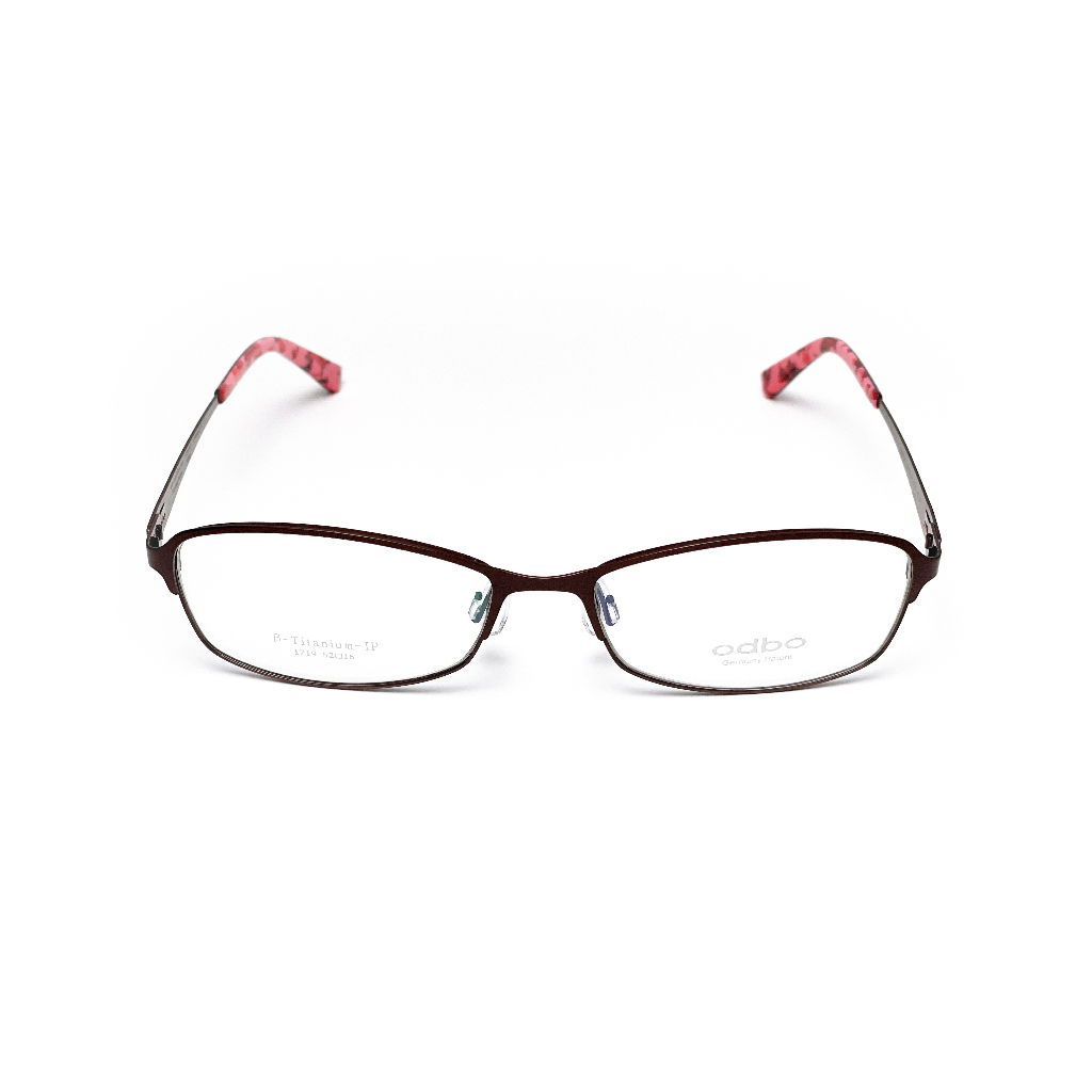 【全新特價】odbo 鈦金屬光學眼鏡鏡框 1719 C3E 消光咖啡色 輕量化無螺絲設計